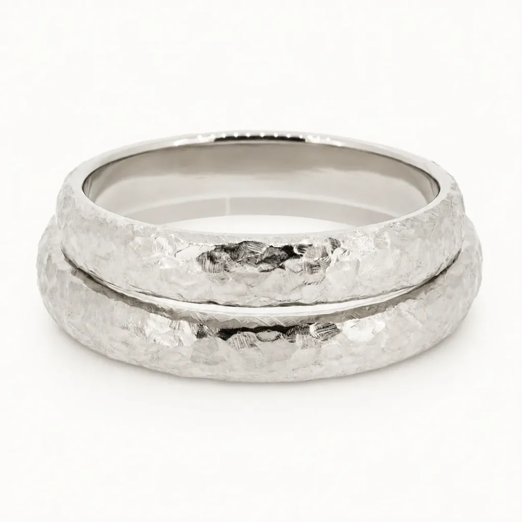 Alianza martelu00e9 frozen de platino 950 milu00e9simas de 3 mm
