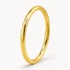 Alianza de hilo redondo en oro amarillo de 18 quilates de 2,5 mm