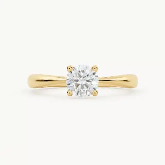 Solitario Elia 0,50 ct en oro amarillo con diamante de laboratorio certificado por IGI