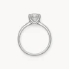 Vista frontal Solitario Vega 1,5 ct en oro blanco con diamante de laboratorio certificado por IGI