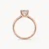 Vista frontal Solitario Vega 1,5 ct en oro rosa con diamante de laboratorio certificado por IGI