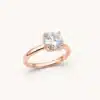 vista lateral Solitario Vega 1,5 ct en oro rosa con diamante de laboratorio certificado por IGI