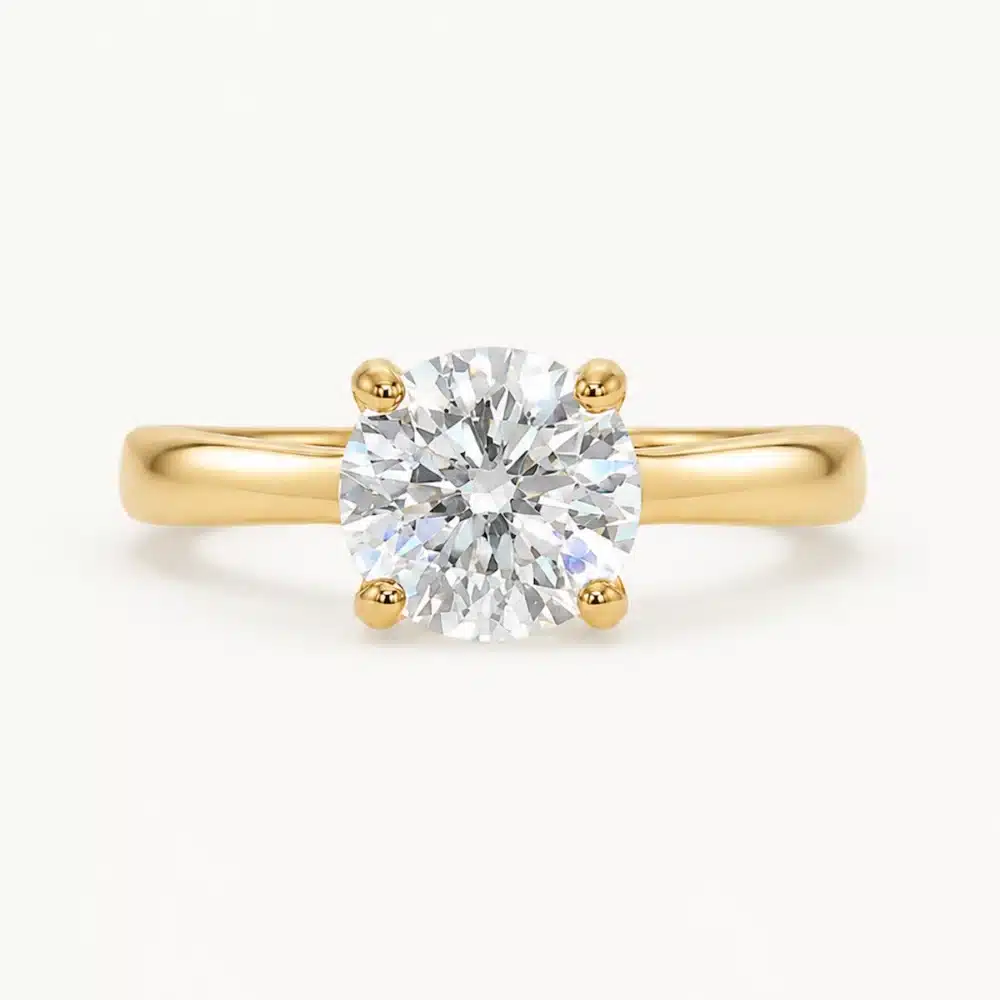 Solitario Vega 1,5 ct en oro amarillo con diamante de laboratorio certificado por IGI