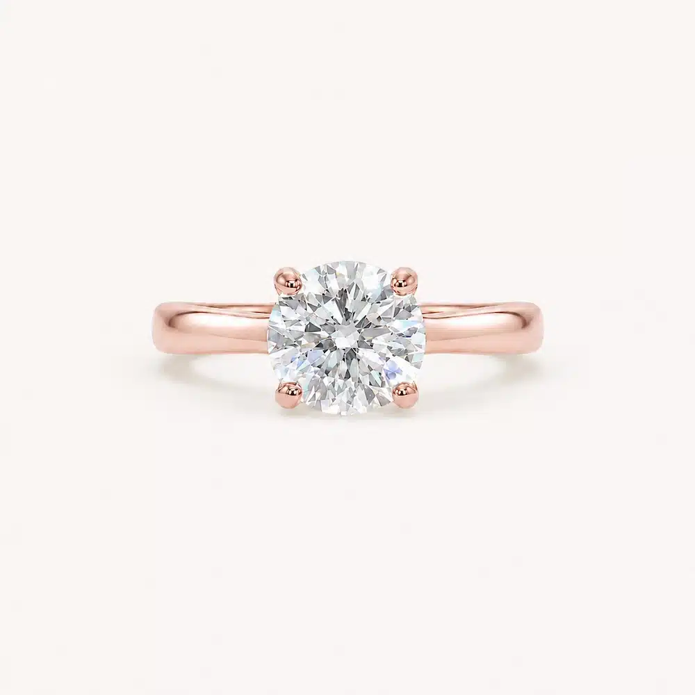Solitario Vega 1,5 ct en oro rosa con diamante de laboratorio certificado por IGI