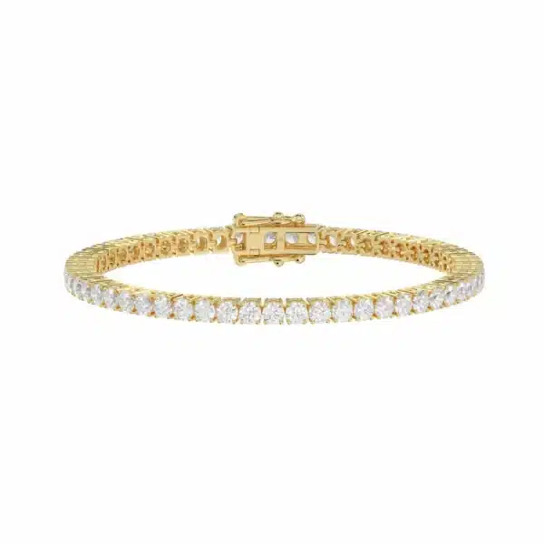 Pulsera Tennis Esencial 5 ct en oro amarillo con diamantes de laboratorio