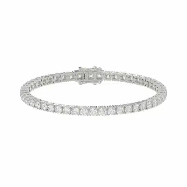 Pulsera Tennis Esencial 7 ct en oro blanco con diamantes de laboratorio
