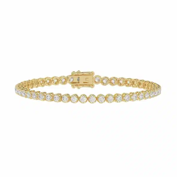 Pulsera Tennis Luz 3 ct en oro amarillo con diamantes de laboratorio
