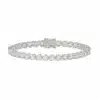 Pulsera Tennis Luz 7 ct en oro blanco con diamantes de laboratorio