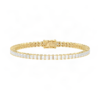 Pulsera Tennis Princesa 7 ct en oro amarillo con diamantes de laboratorio